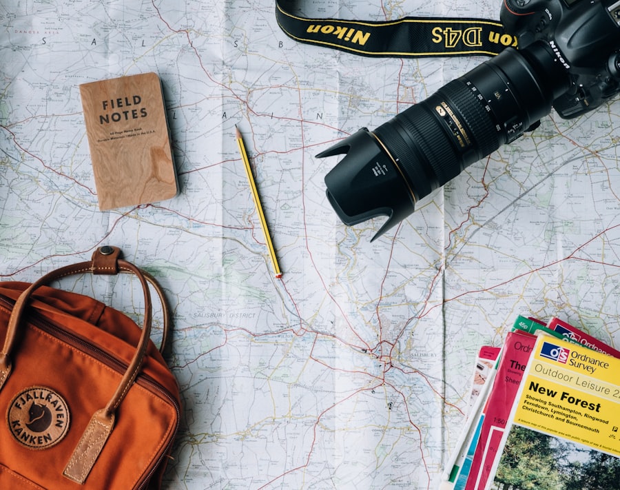 Map and field notes for route planning